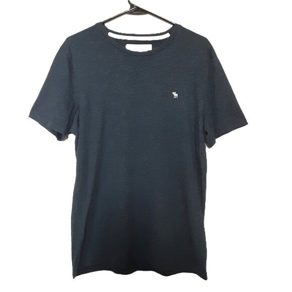 Abercrombie fitch t shirt men Size M Short Sleeve Dark Blue Minimalist Easy Care - Picture 1 of 8